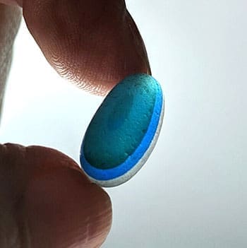 blue multi-colors sea glass