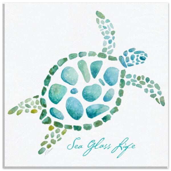 Sea Glass Life watercolor sea turtle